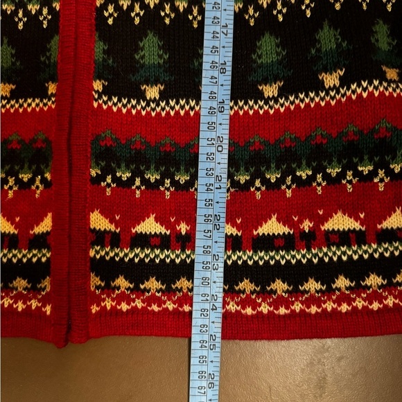 VINTAGE HEIRLOOM COLLECTIBLE Women’s SZ Small Holiday Full Zip Sweater Cardigan - Picture 9 of 10